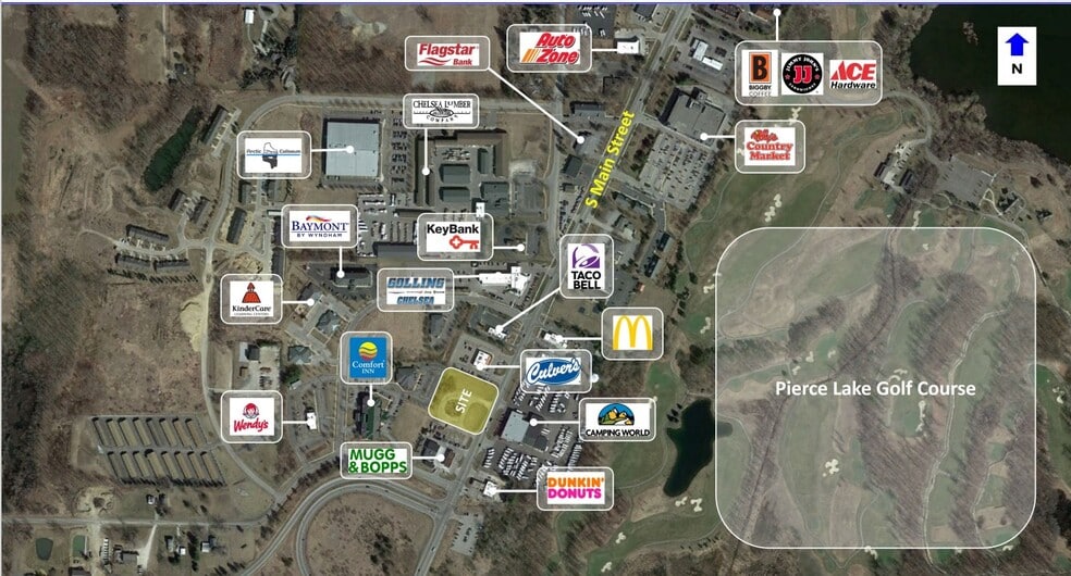 1620 S Main St, Chelsea, MI for lease - Aerial - Image 2 of 3