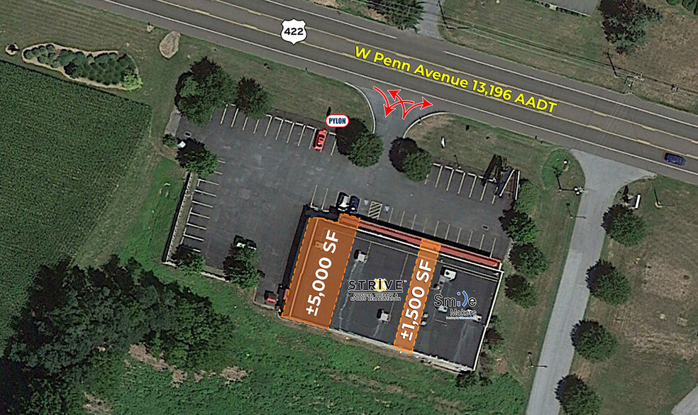 1192 W Penn Ave, Womelsdorf, PA for lease - Aerial - Image 1 of 3