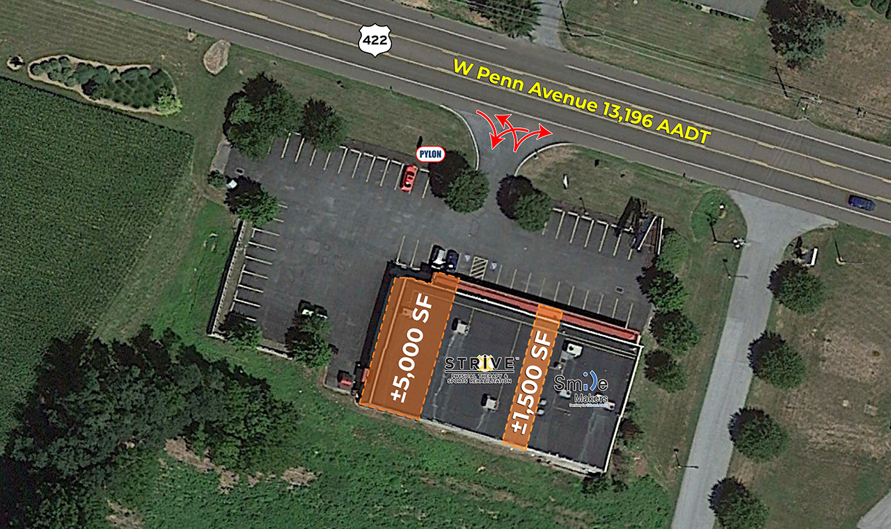 1192 W Penn Ave, Womelsdorf, PA for lease Aerial- Image 1 of 4