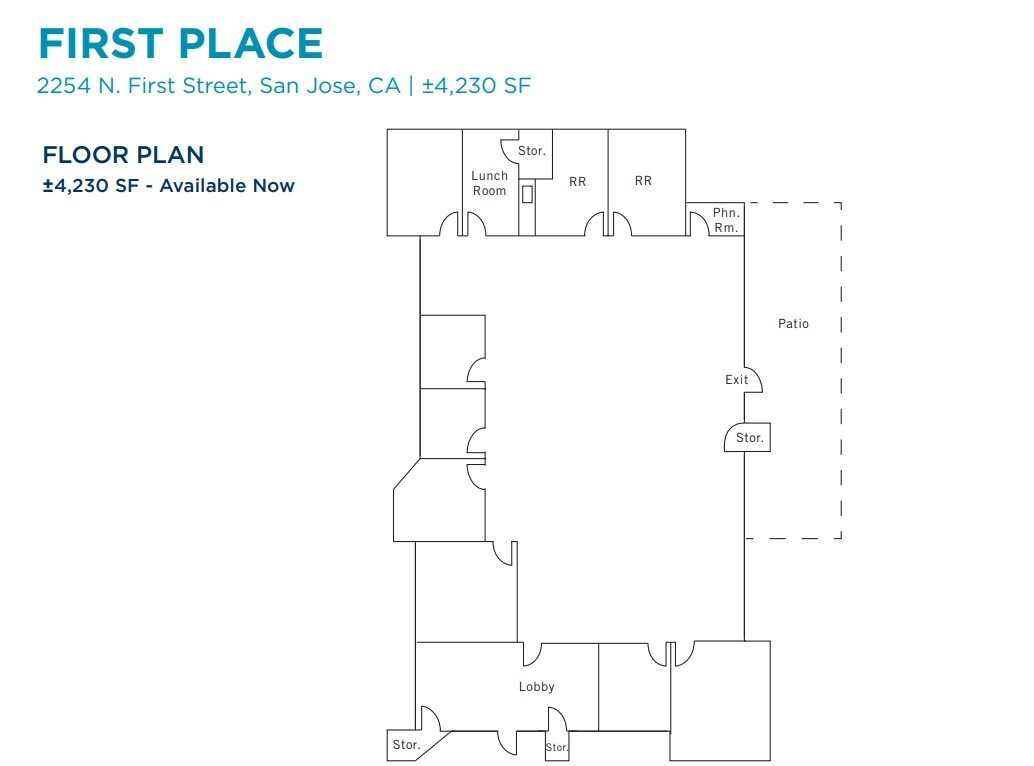 2270 N 1st St, San Jose, CA for lease Floor Plan- Image 1 of 1