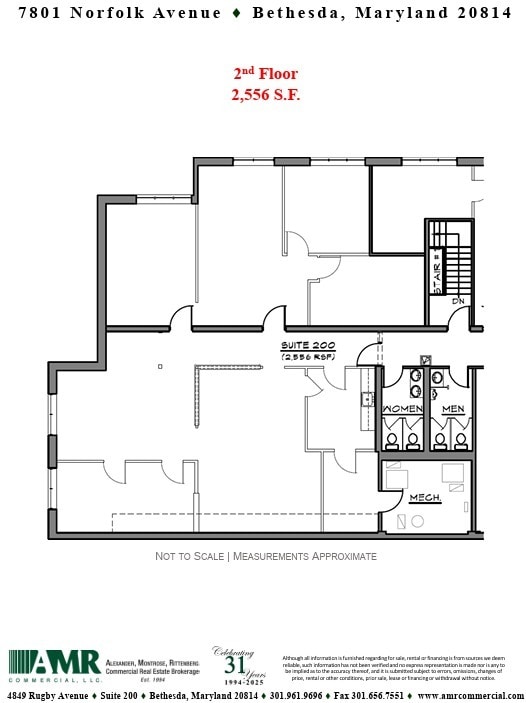 7801 Norfolk Ave, Bethesda, MD for lease Floor Plan- Image 1 of 1