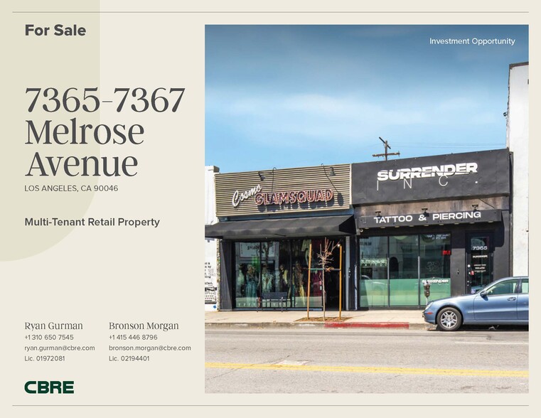 7365 Melrose Ave, Los Angeles, CA for sale - Building Photo - Image 1 of 11