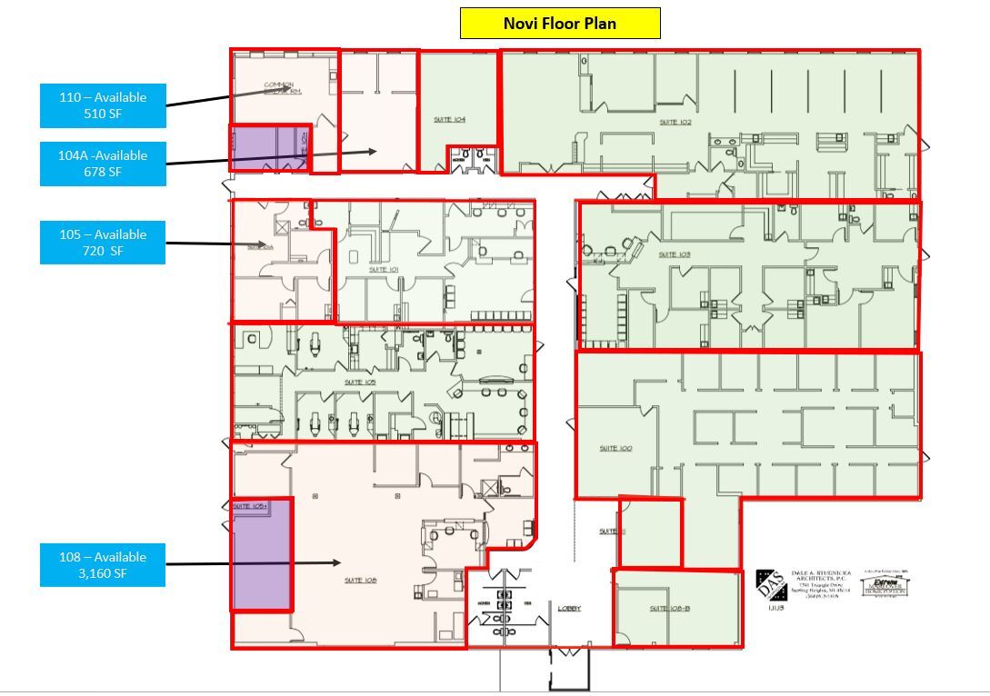 39500 W Ten Mile Rd, Novi, MI for lease Floor Plan- Image 1 of 1