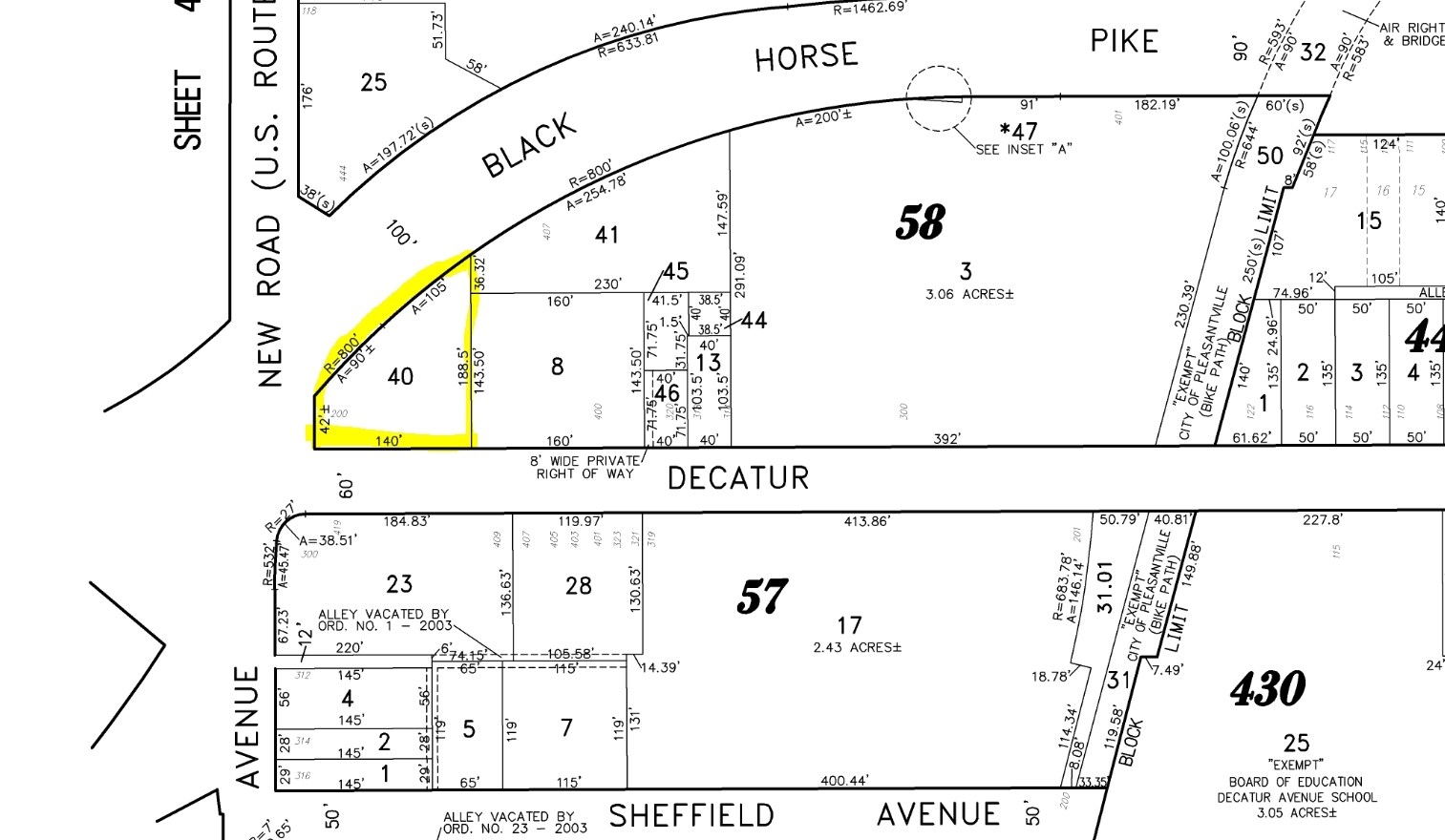 401 W Black Horse Pike, Pleasantville, NJ for sale Plat Map- Image 1 of 1