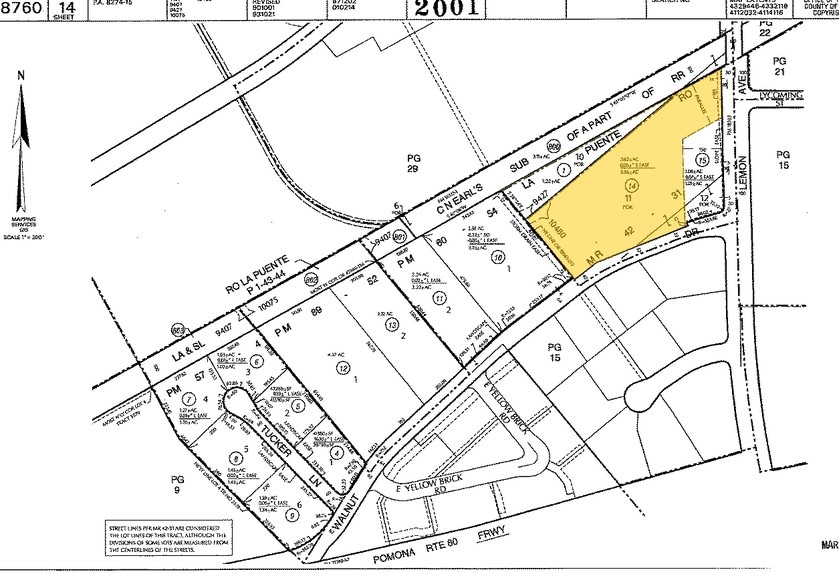 20535 E Walnut Dr N, Walnut, CA for lease - Plat Map - Image 3 of 5