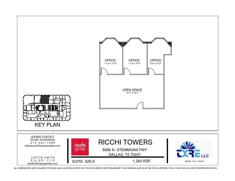 8585 N Stemmons Fwy, Dallas, TX for lease Floor Plan- Image 1 of 1