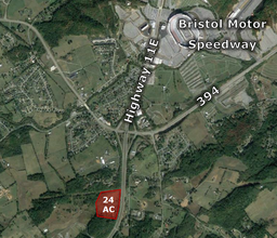 Highway 11E Hwy, Bluff City, TN - aerial  map view