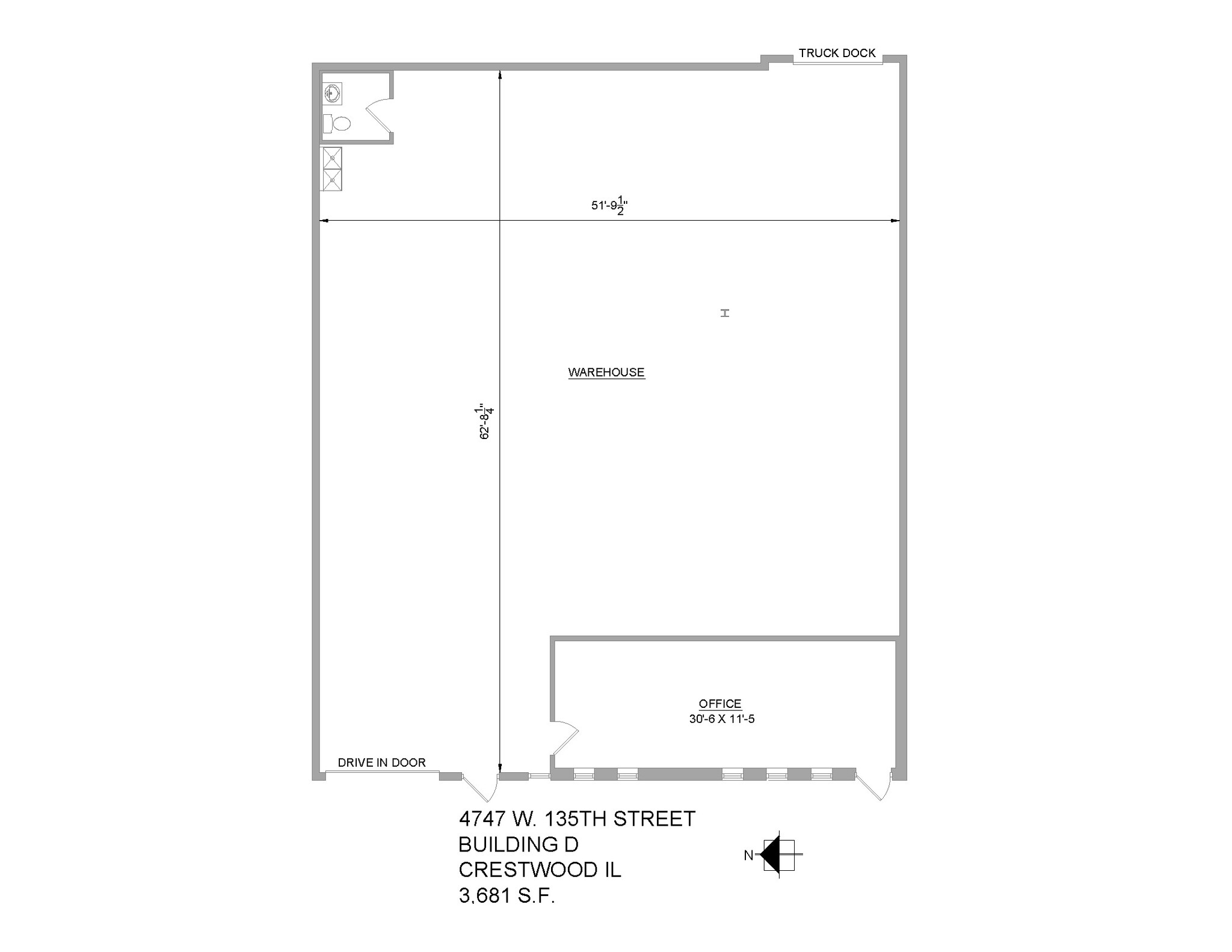 13520-13538 Kenton Ave, Crestwood, IL for lease Floor Plan- Image 1 of 1