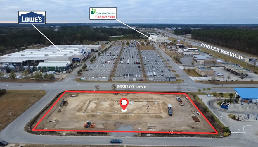 101 Merlot Lane, Pooler, GA for lease - Aerial - Image 2 of 4