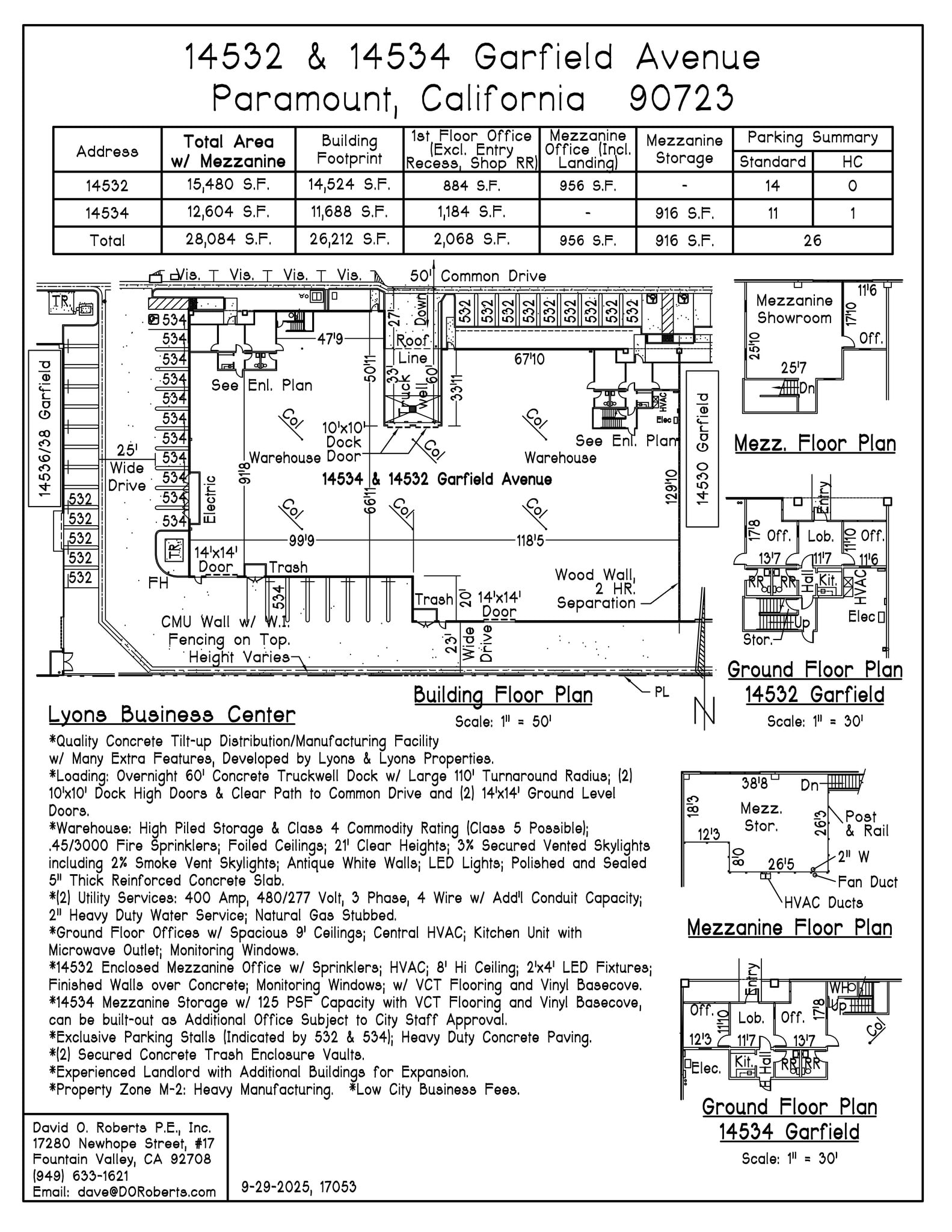 14512-14518 Garfield Ave, Paramount, CA for lease Site Plan- Image 1 of 2