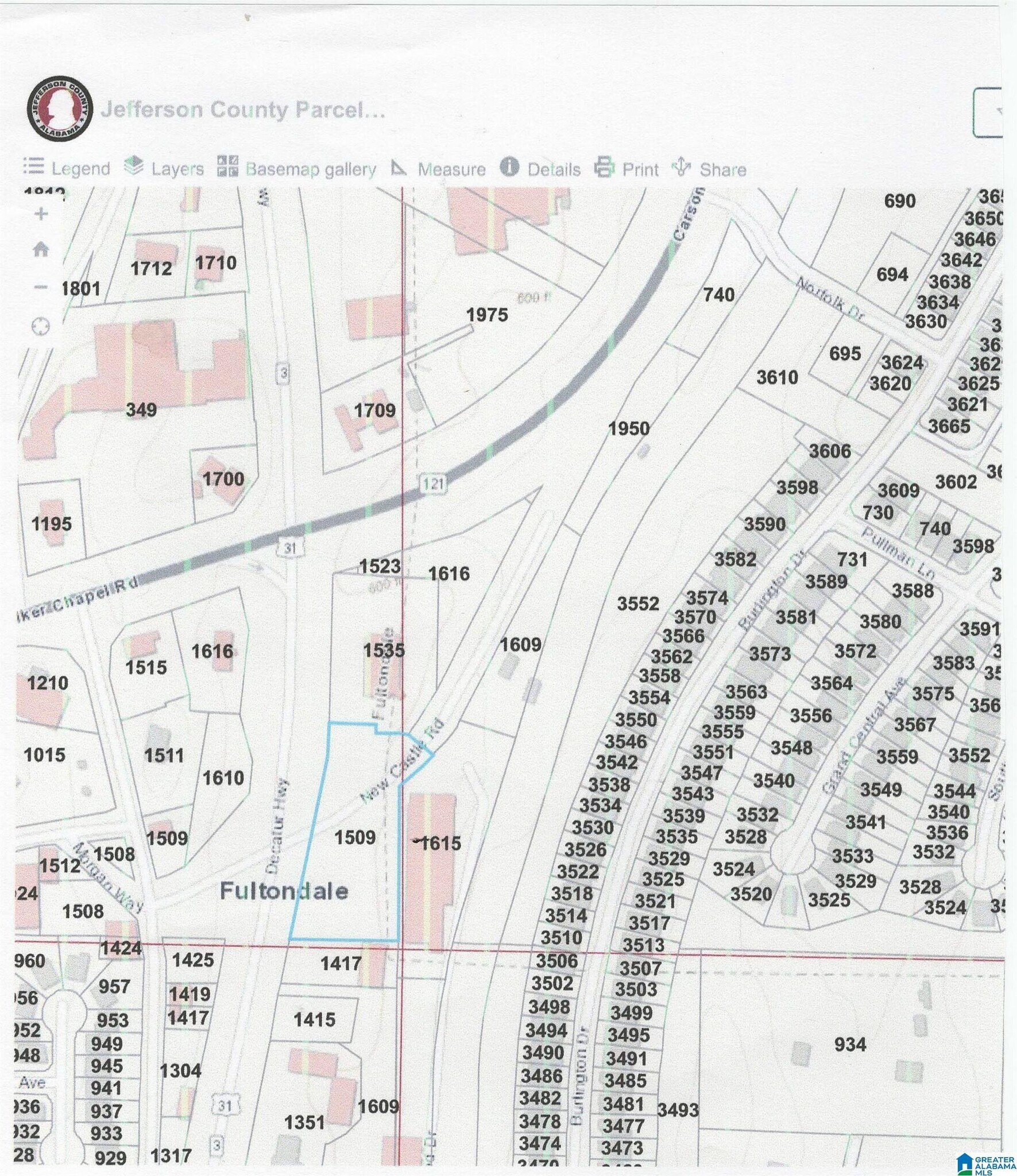 1509 Decatur Hwy, Fultondale, AL for sale Site Plan- Image 1 of 2