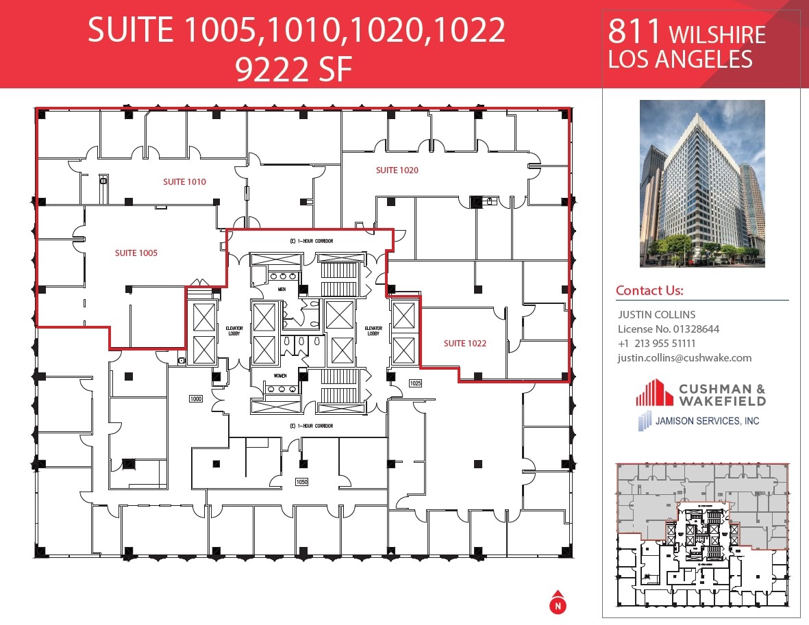 811 Wilshire Blvd, Los Angeles, CA for lease Floor Plan- Image 1 of 2