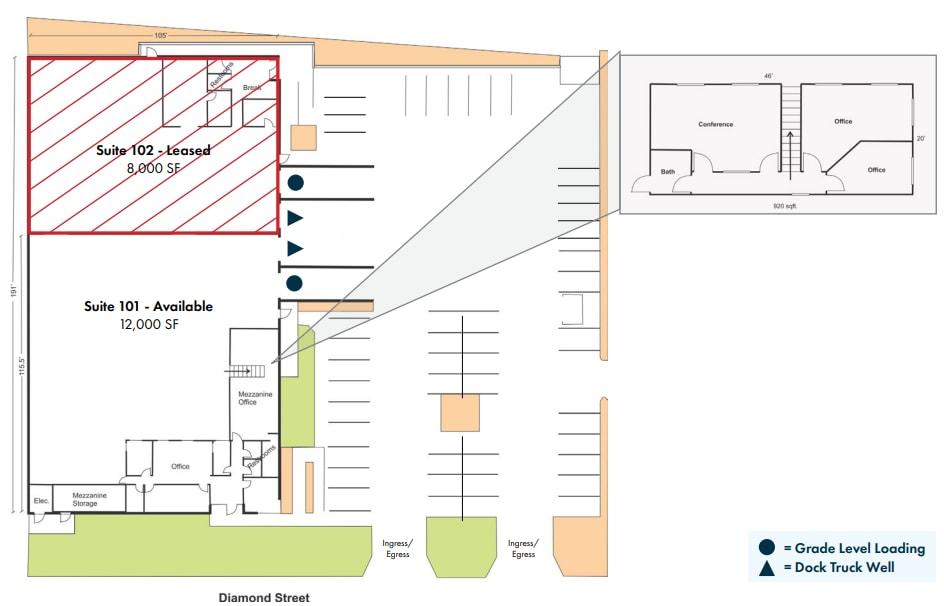 1873 Diamond St, San Marcos, CA for lease Floor Plan- Image 1 of 1