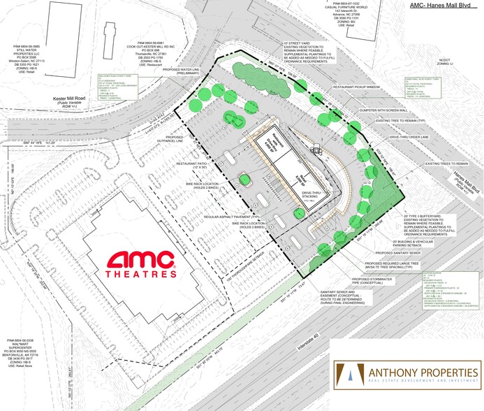 1499 Hanes Mall Blvd, Winston-Salem, NC for lease - Site Plan - Image 1 of 2