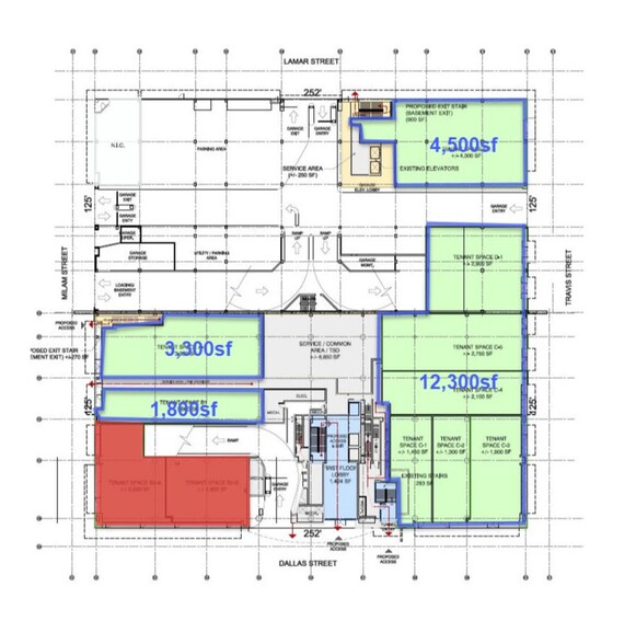 811 Dallas St, Houston, TX for lease - Site Plan - Image 1 of 5