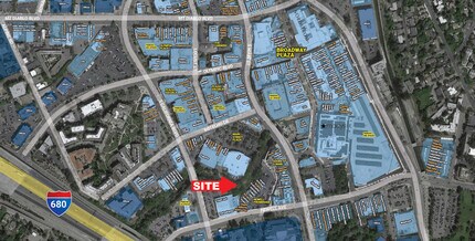 1536-1560 Newell Ave, Walnut Creek, CA - AERIAL map view - Image1