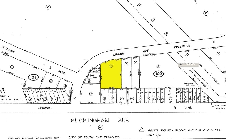 930 Linden Ave, South San Francisco, CA for lease - Plat Map - Image 2 of 6