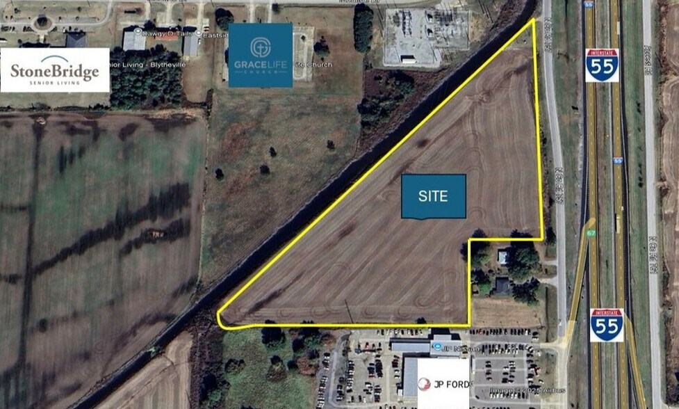 830 N Service Rd Rd, Blytheville, AR for sale - Aerial - Image 1 of 1