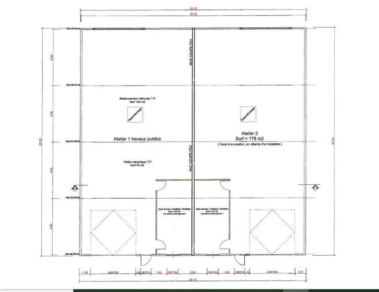 Office in Druye for lease - Floor Plan - Image 2 of 11