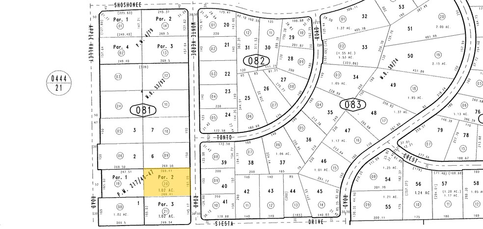 20 Monte Verde Ave, Apple Valley, CA for sale - Plat Map - Image 2 of 2