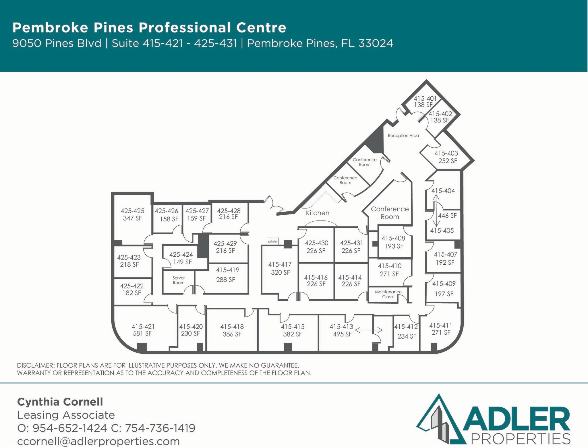 9050 Pines Blvd, Pembroke Pines, FL for lease Floor Plan- Image 1 of 1