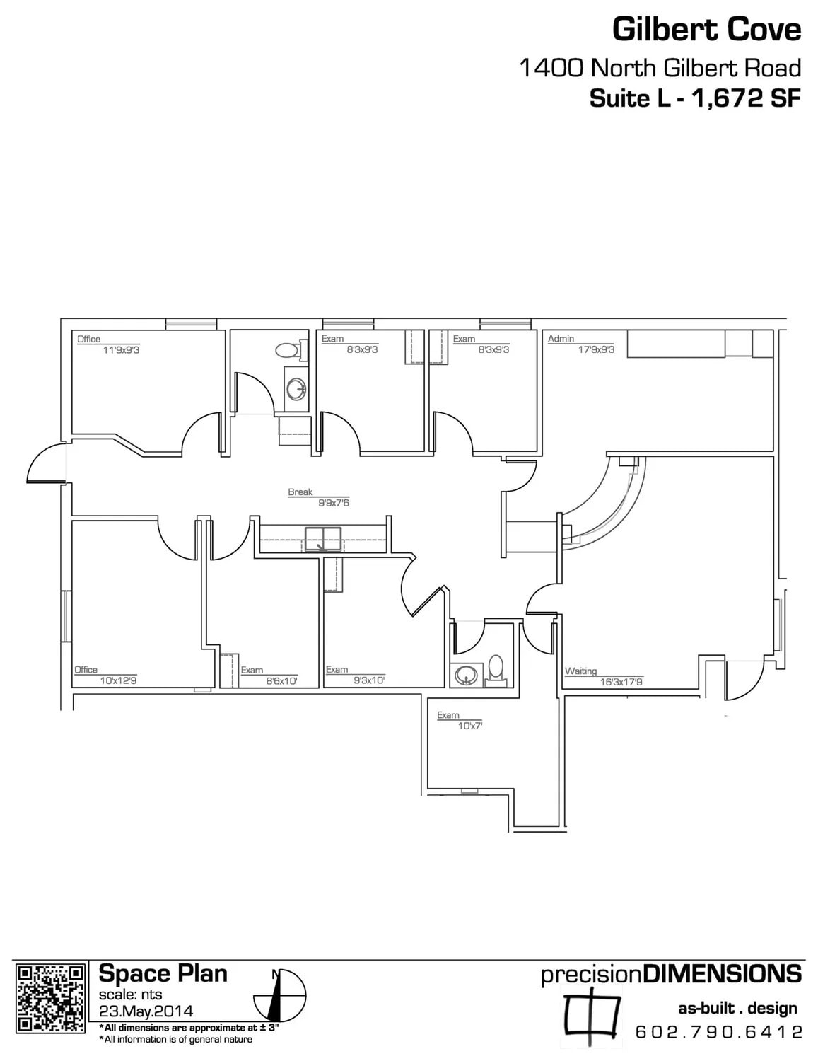 1400 N Gilbert Rd, Gilbert, AZ for lease Floor Plan- Image 1 of 1