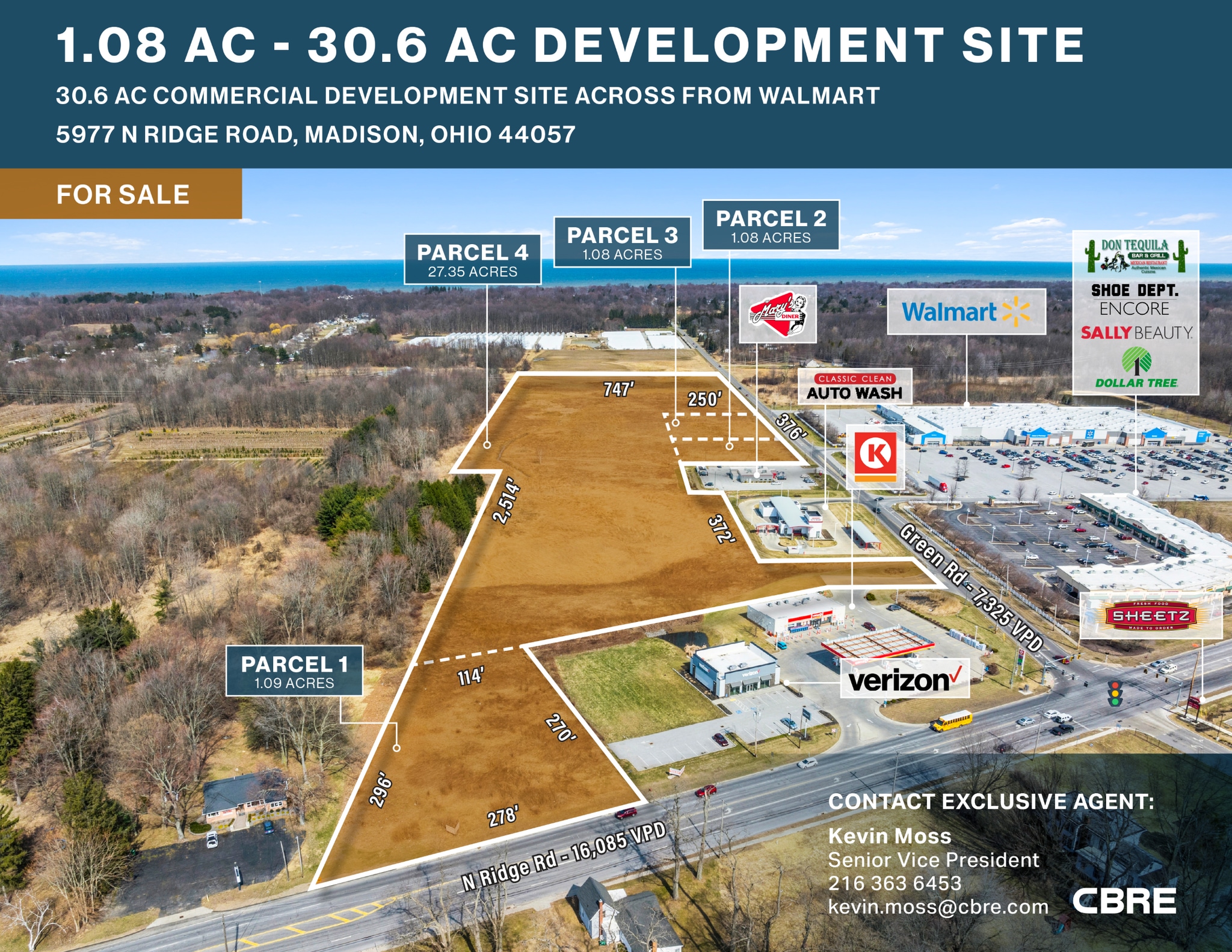 N Ridge Rd, Madison, OH for sale Aerial- Image 1 of 6