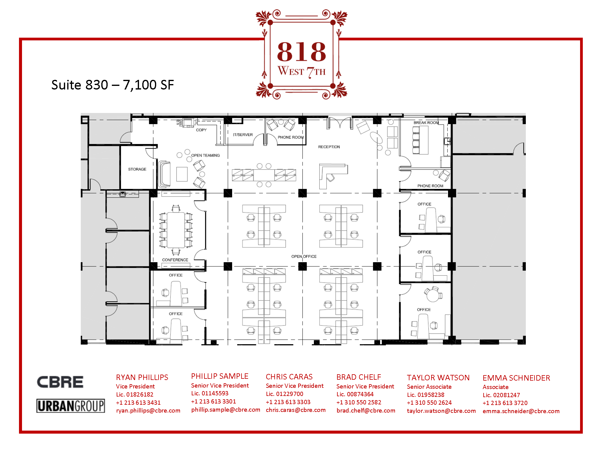 818 W 7th St, Los Angeles, CA for lease Floor Plan- Image 1 of 1