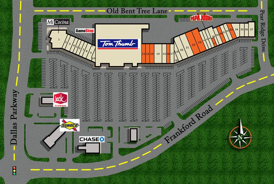 4625-4727 Frankford Rd, Dallas, TX for lease - Site Plan - Image 2 of 2