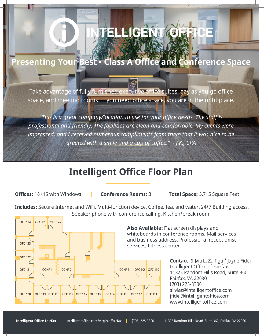 11325 Random Hills Rd, Fairfax, VA for lease Floor Plan- Image 1 of 2