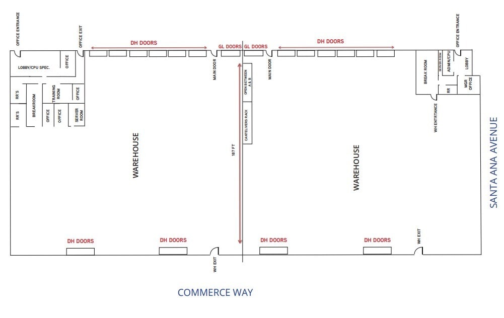 10837 Commerce Way, Fontana, CA for lease Floor Plan- Image 1 of 1