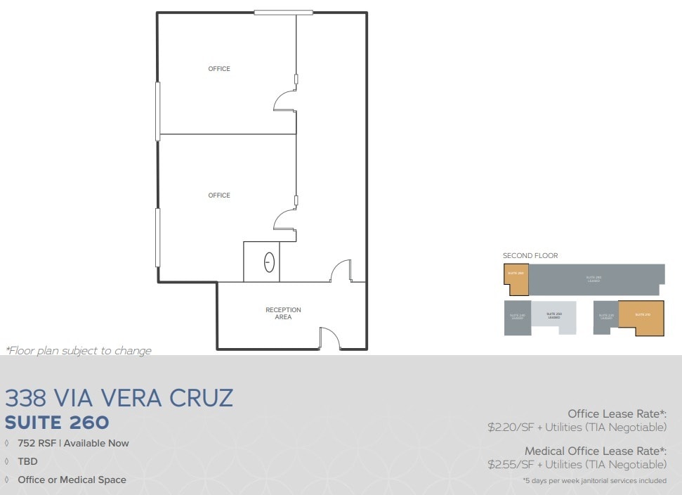 334 Via Vera Cruz, San Marcos, CA for lease Floor Plan- Image 1 of 1