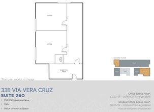 334 Via Vera Cruz, San Marcos, CA for lease Floor Plan- Image 1 of 1