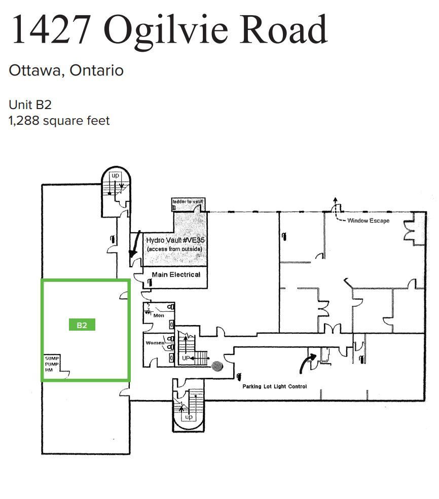 1427 Ogilvie Rd, Ottawa, ON for lease Floor Plan- Image 1 of 1