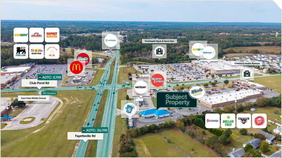 4735 Fayetteville Rd, Raeford, NC for sale - Aerial - Image 3 of 3