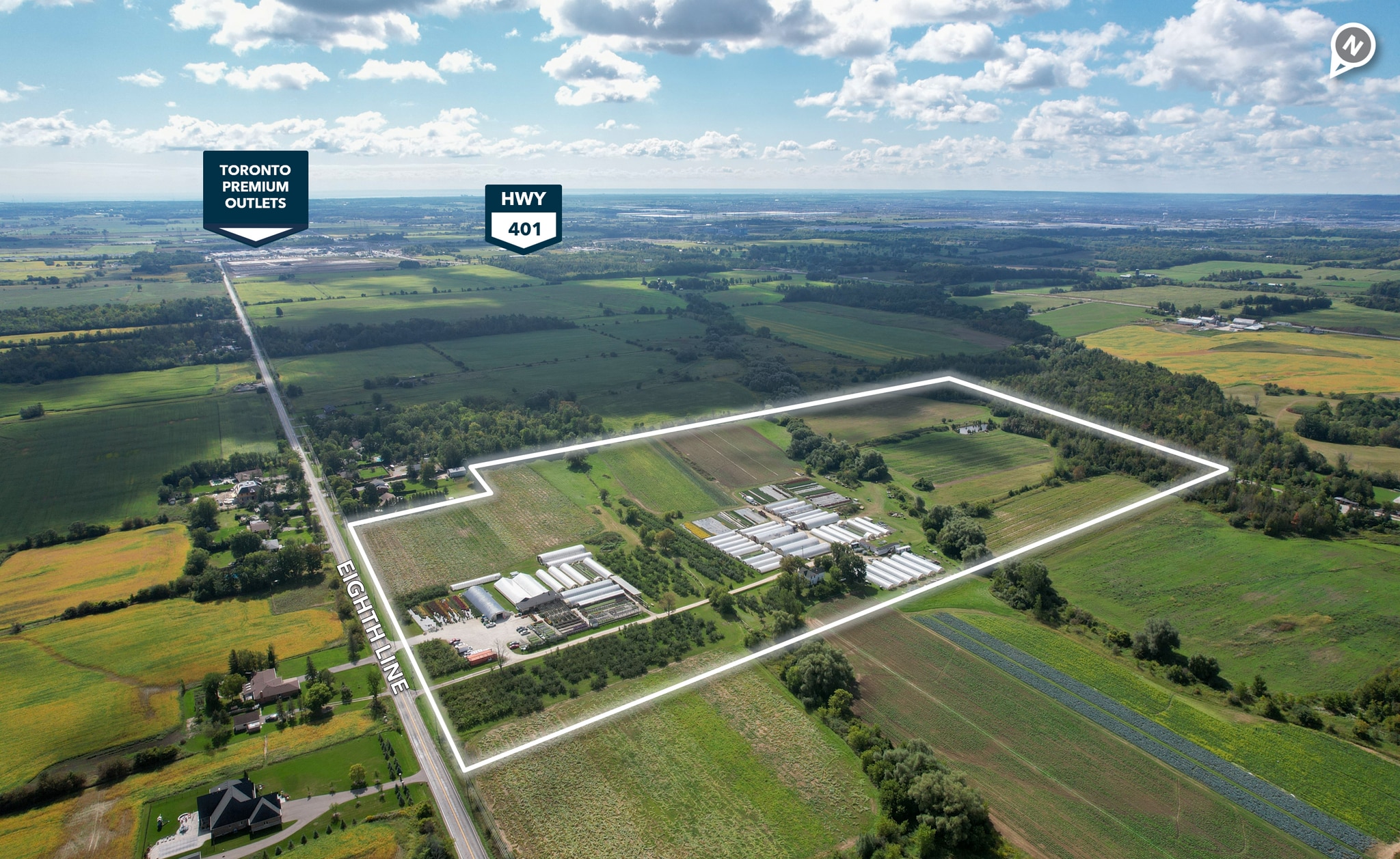 8890 Eighth Line, Halton Hills, ON for sale Aerial- Image 1 of 2