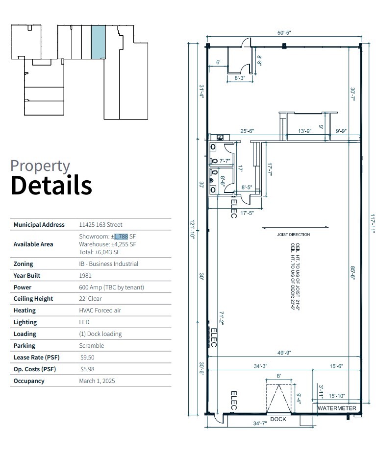 11405-11445 163 St NW, Edmonton, AB for lease Floor Plan- Image 1 of 2