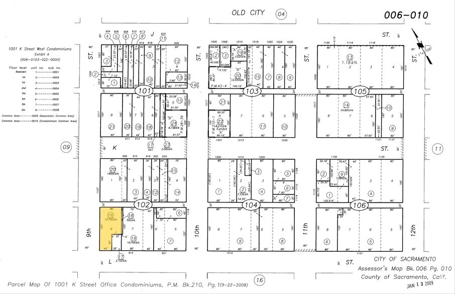 1125 9th St, Sacramento, CA for lease - Plat Map - Image 2 of 2