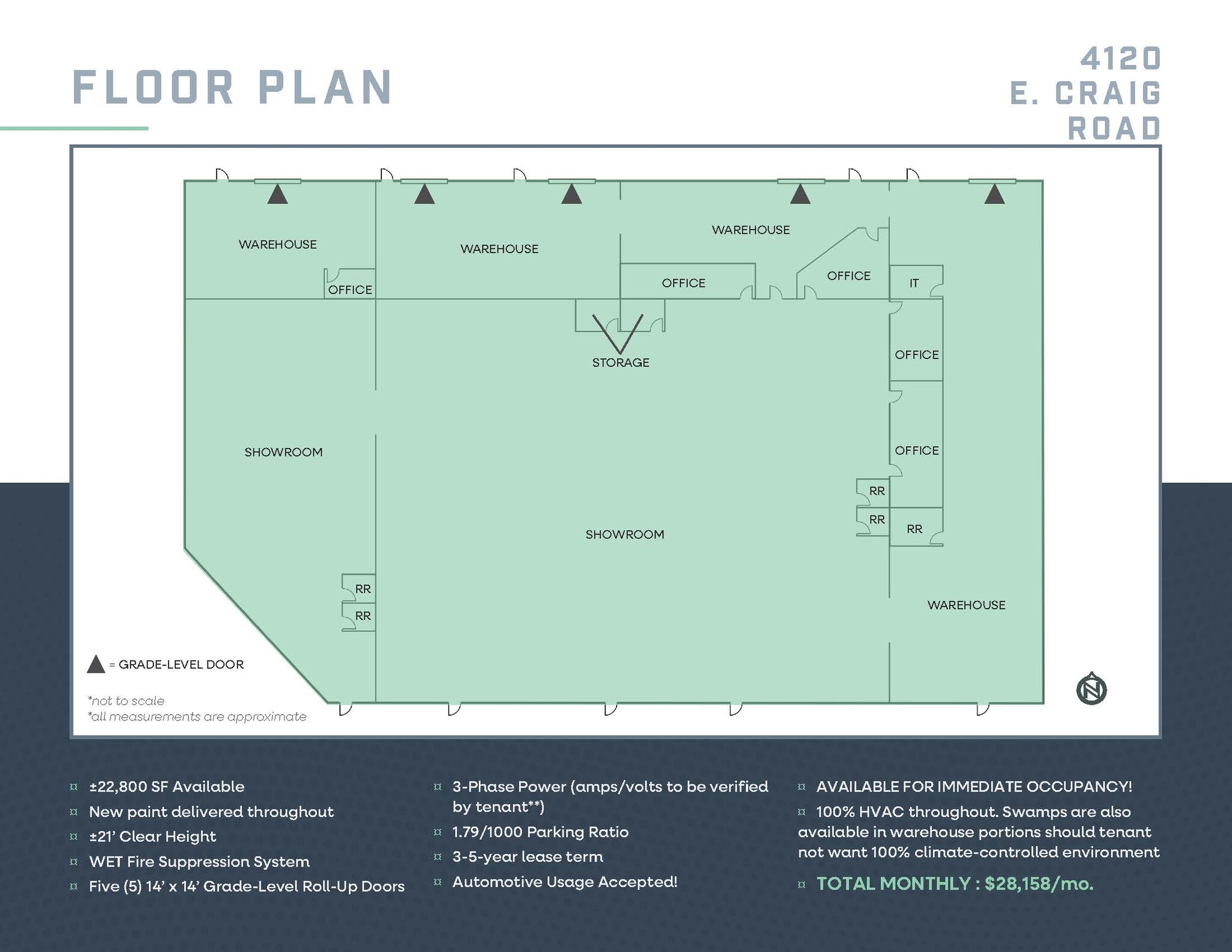 4120 E Craig Rd, North Las Vegas, NV for lease Floor Plan- Image 1 of 1