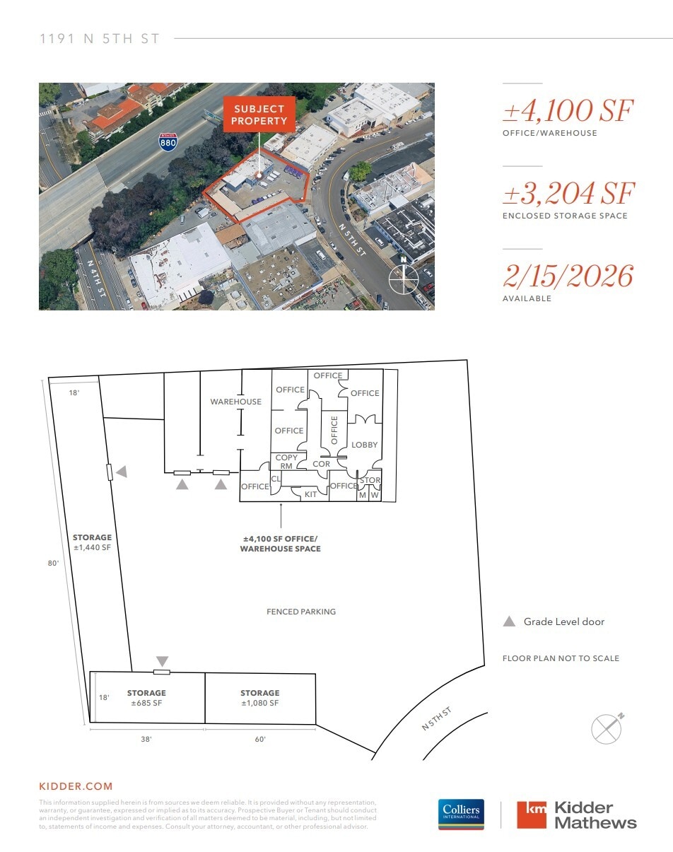 1191 N 5th St, San Jose, CA for lease Floor Plan- Image 1 of 1