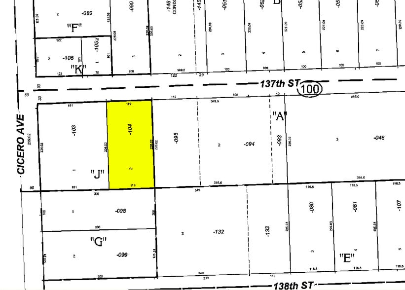 4737-4757 W 137th St, Crestwood, IL for lease - Plat Map - Image 1 of 3