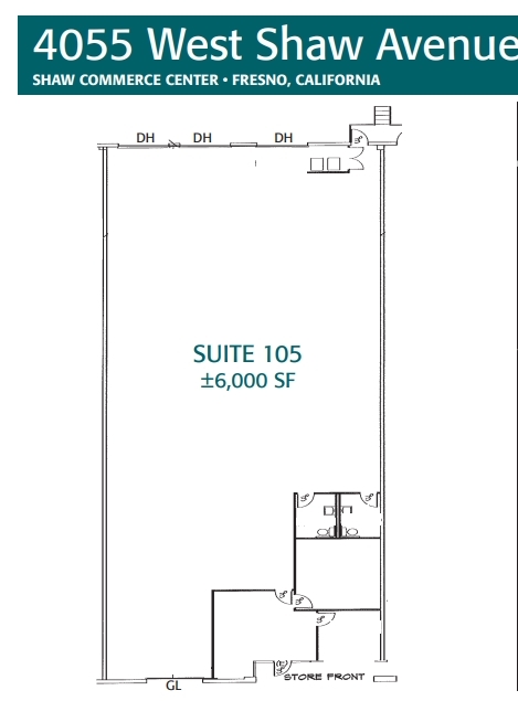 4067 W Shaw Ave, Fresno, CA for lease Floor Plan- Image 1 of 1