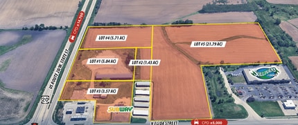 817-819 N Elida St, Winnebago, IL - Aerial map view - Image1