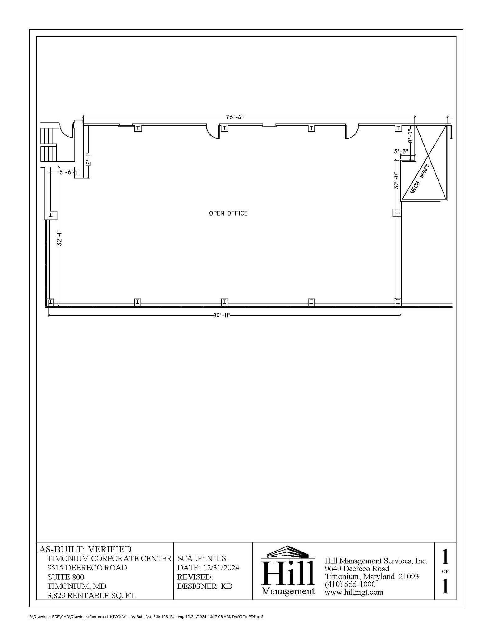 9515 Deereco Rd, Timonium, MD for lease Floor Plan- Image 1 of 1