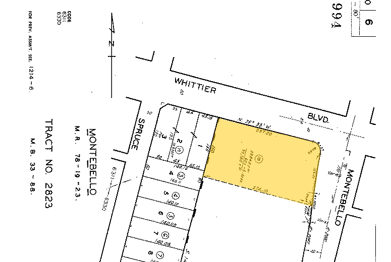 801-823 W Whittier Blvd, Montebello, CA for lease - Plat Map - Image 2 of 6