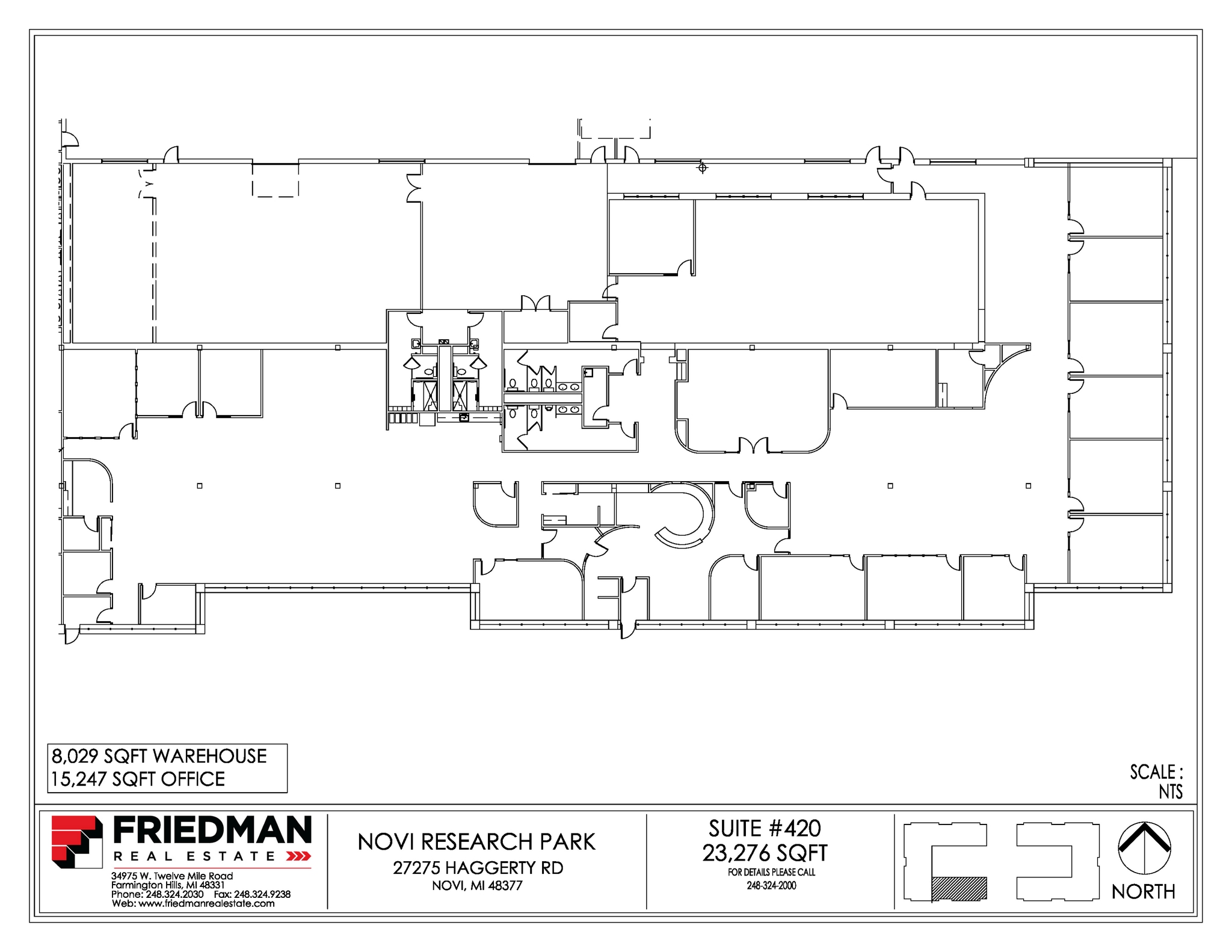 27275 Haggerty Rd, Novi, MI for lease Floor Plan- Image 1 of 2