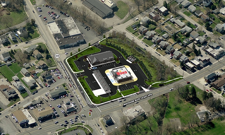 Kedron Ave & Macdade Blvd, Folsom, PA for lease - Aerial - Image 2 of 7