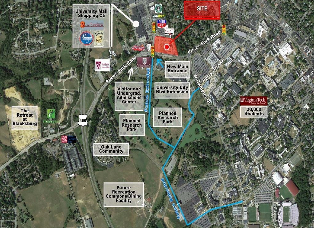 900 Prices Fork Rd, Blacksburg, VA for sale Aerial- Image 1 of 1