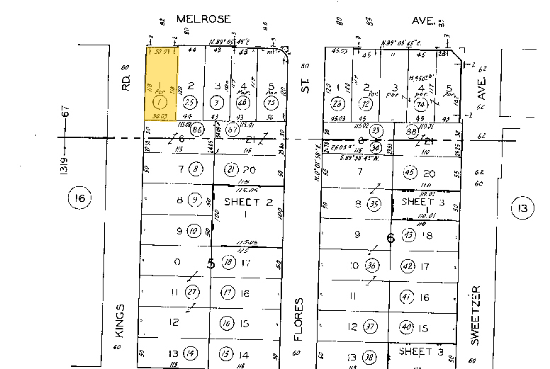 8350 Melrose Ave, West Hollywood, CA for lease - Plat Map - Image 3 of 23