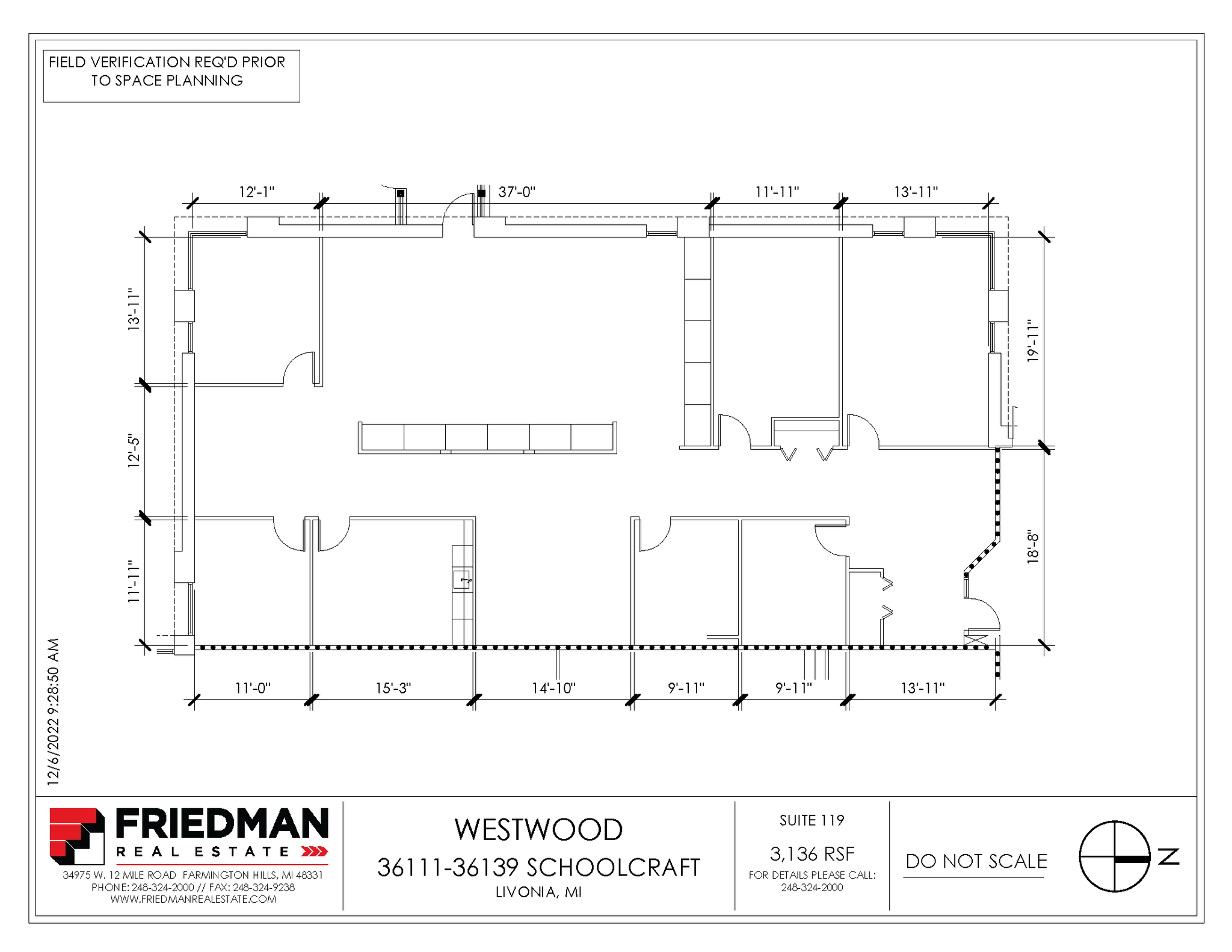 36111-36119 Schoolcraft Rd, Livonia, MI for lease Floor Plan- Image 1 of 3